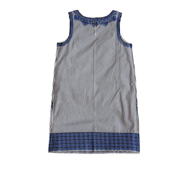 NWT Vineyard Vines Cisco Blue Blue and White Striped Embroidered Dress Size 4 - Picture 6 of 6